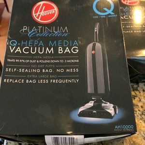 Brand new in the box Hoover type QHEPA media vacuum bag.